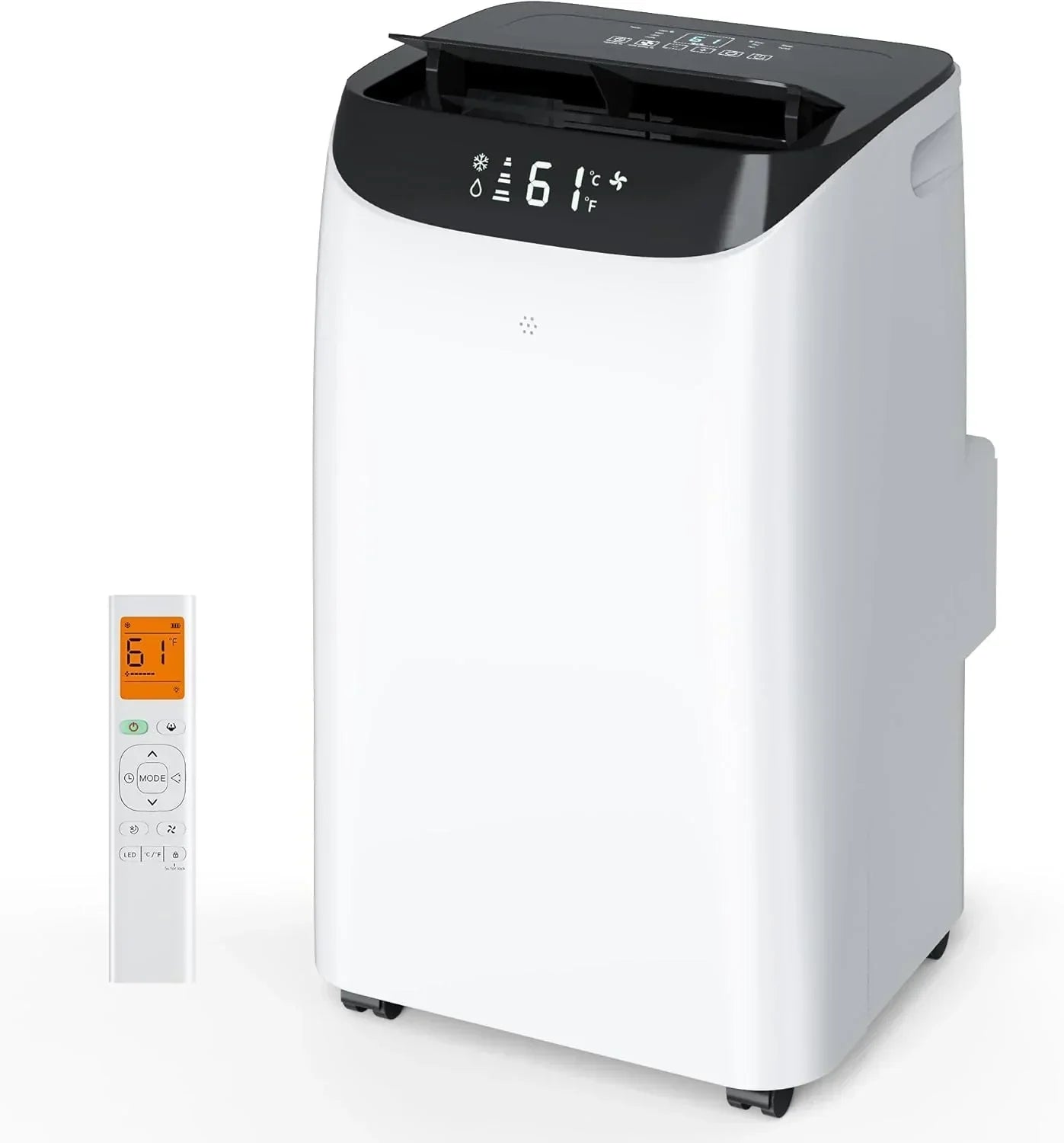 14000 BTU Portable Air Conditioners with Remote Control, 3-in-1 Free Standing Cooling AC Unit with Fan & Dehumidifier, Cools Room up to 700 sq.ft, Smart/Sleep Mode,3 Speed,Auto Swing,24H Timer