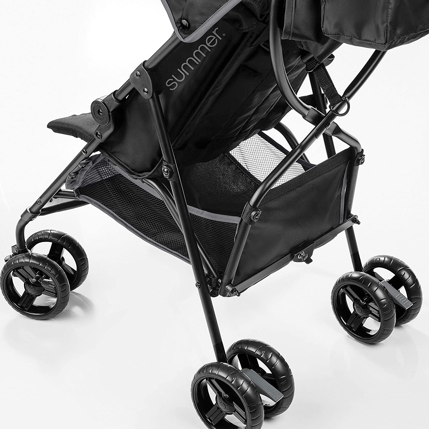 Convenience Stroller, Blue/Black Lightweight Infant Stroller with Compact Fold
