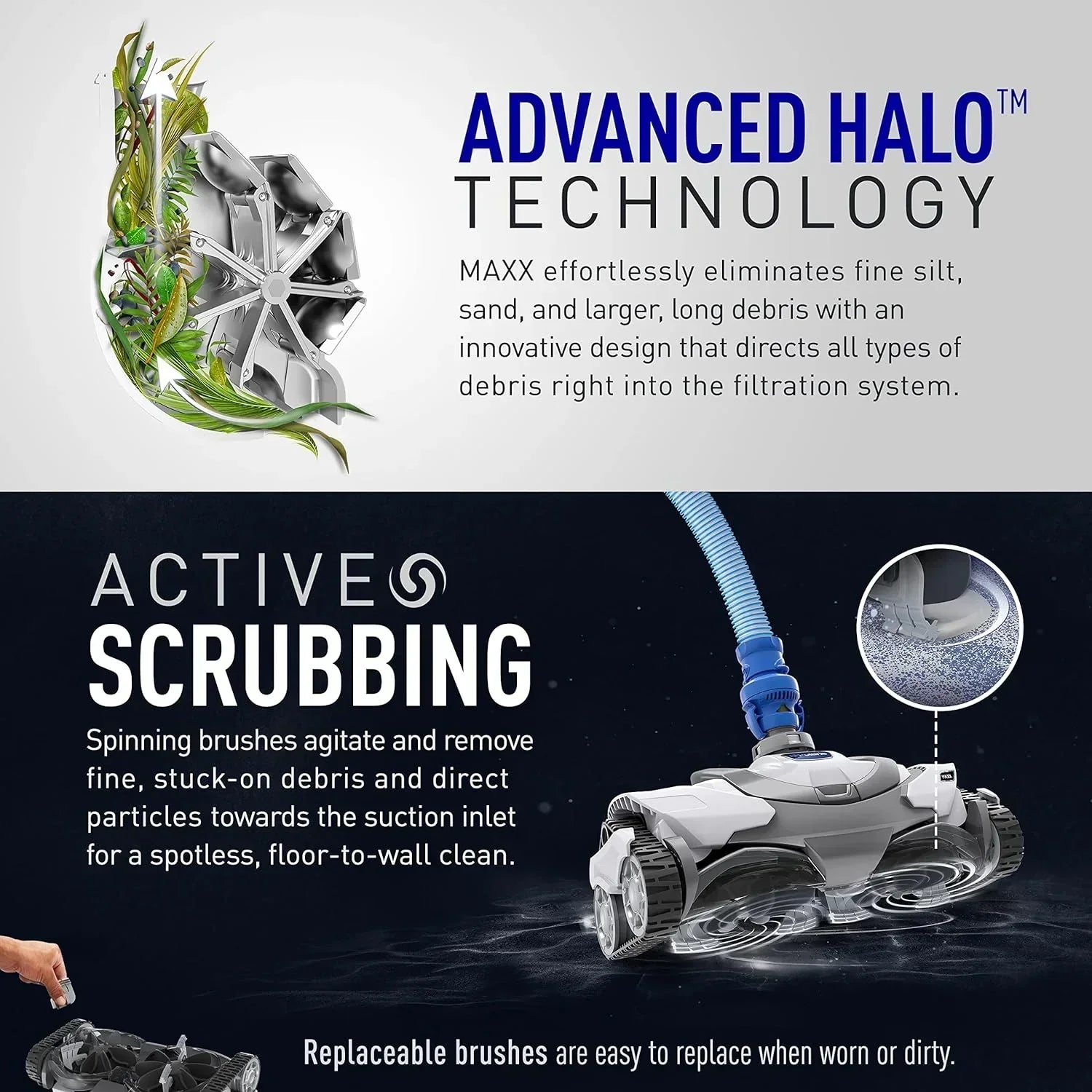 Premium Suction-Side Automatic Pool Cleaner for All In-Ground Pool Surfaces, Smart Navigation, Energy Efficient, Halo Technology for Easy Debris Removal