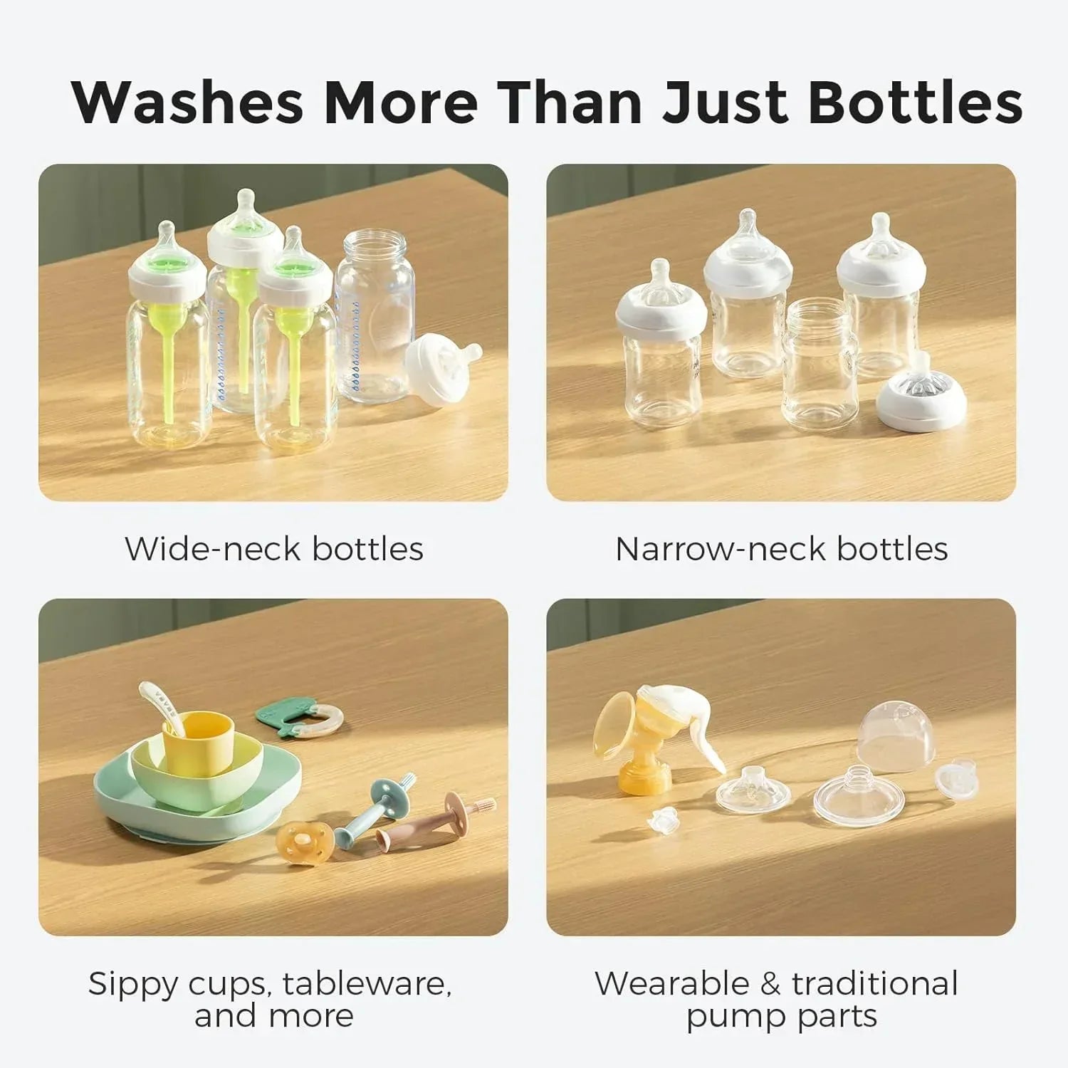 Baby Bottle Washer, Sterilizer & Dryer - All-in-One Cleaning Machine for Bottles, Pump Parts & Baby Essentials