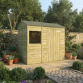Mercia Overlap 6×4 ft Reverse apex Wooden Shed with floor & 1 window
