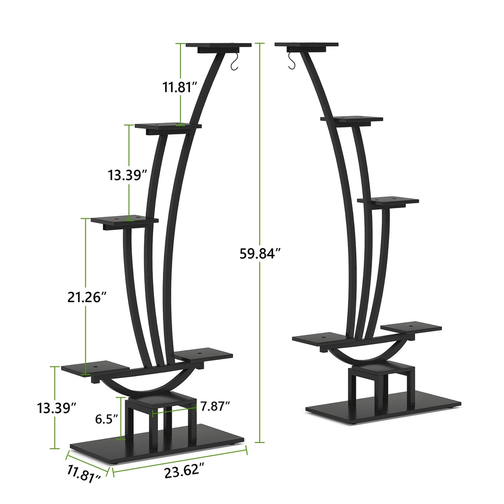 Indoor Plant Stand, 6-Tier Flower Rack for Home Garden- Set of 2