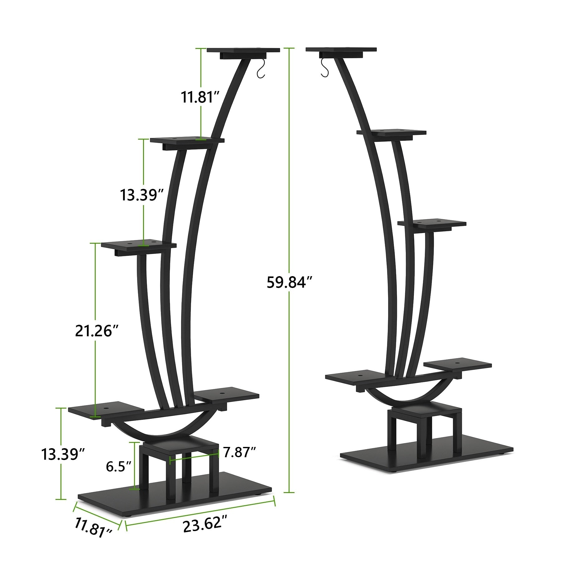 Indoor Plant Stand, 6-Tier Flower Rack for Home Garden- Set of 2