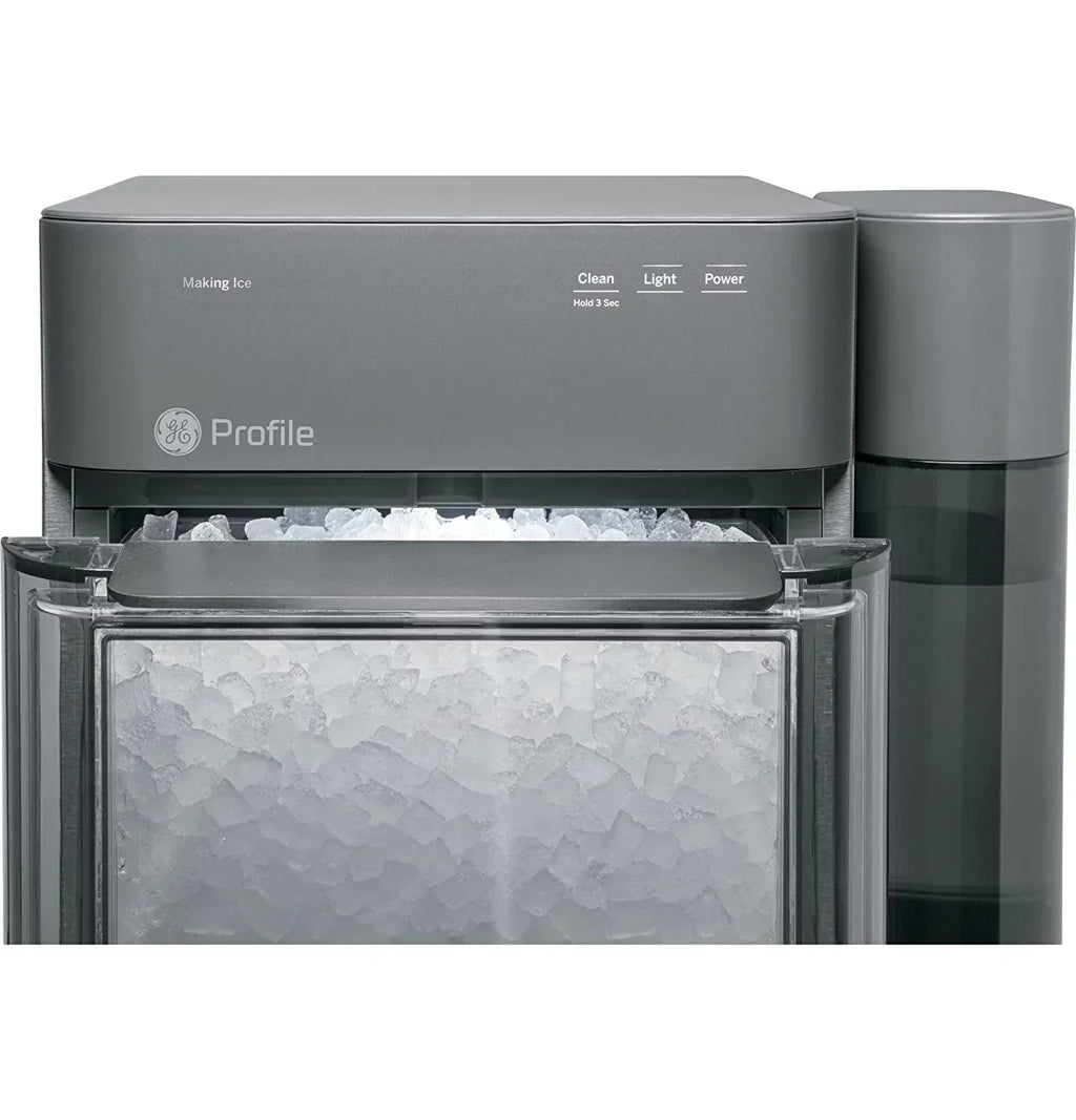 2.0 Countertop Nugget Ice Maker | Ice Machine with WiFi Connectivity | Smart Home Kitchen Essentials | Black Stainless