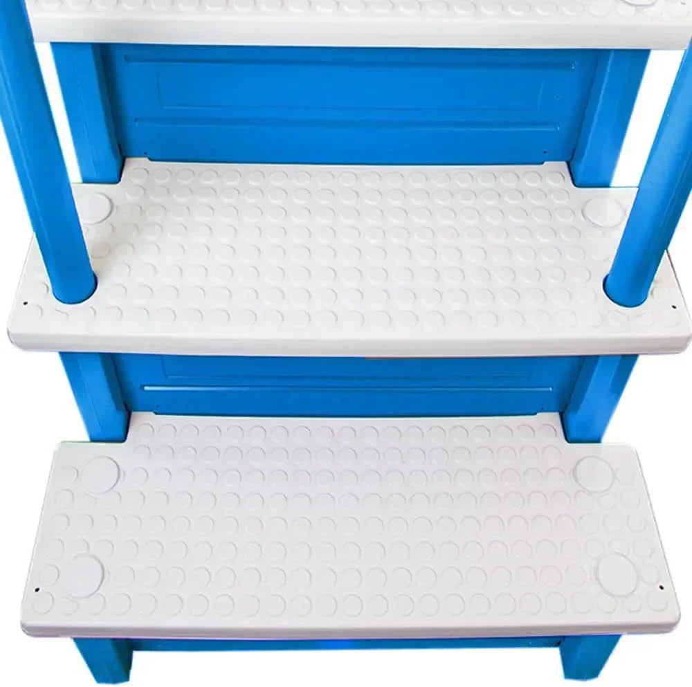 Select Anti-Slip in-Pool Steps | Gray | for Above Ground Swimming Pools | Can Mount to Decks 48" to 54" H | Safety Stairs Capacity Up to 300 lbs