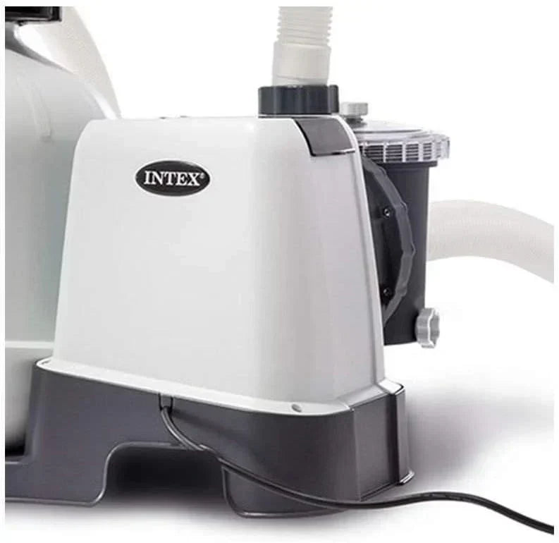 Intex 26651EG Krystal Clear 16 Inch 3,000 GPH Above Ground Pool Sand Filter Pump with Automatic Timer, GFCI, and 6 Function Control, Gray