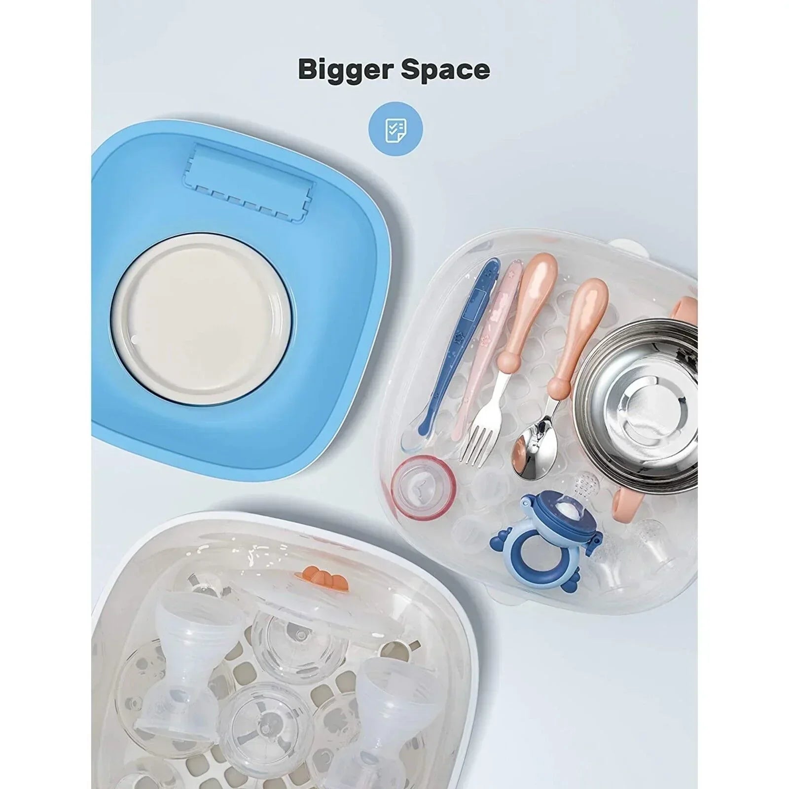 Luxury 3-In-1 Baby Bottle Steam Sterilizer And Dryer With LCD Screen