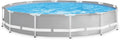 Above Ground Swimming Pool, 12' x 30", Prism Frame, Gray - Large Backyard Outdoor Round Summer Pool for Family, Easy Set Up, 24-Inch Deep Water
