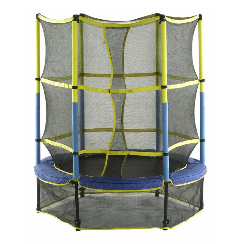 Upper Bounce 55′′ Kids Trampoline with Safety Enclosure – No-Spring Bungee System, Easy Assembly