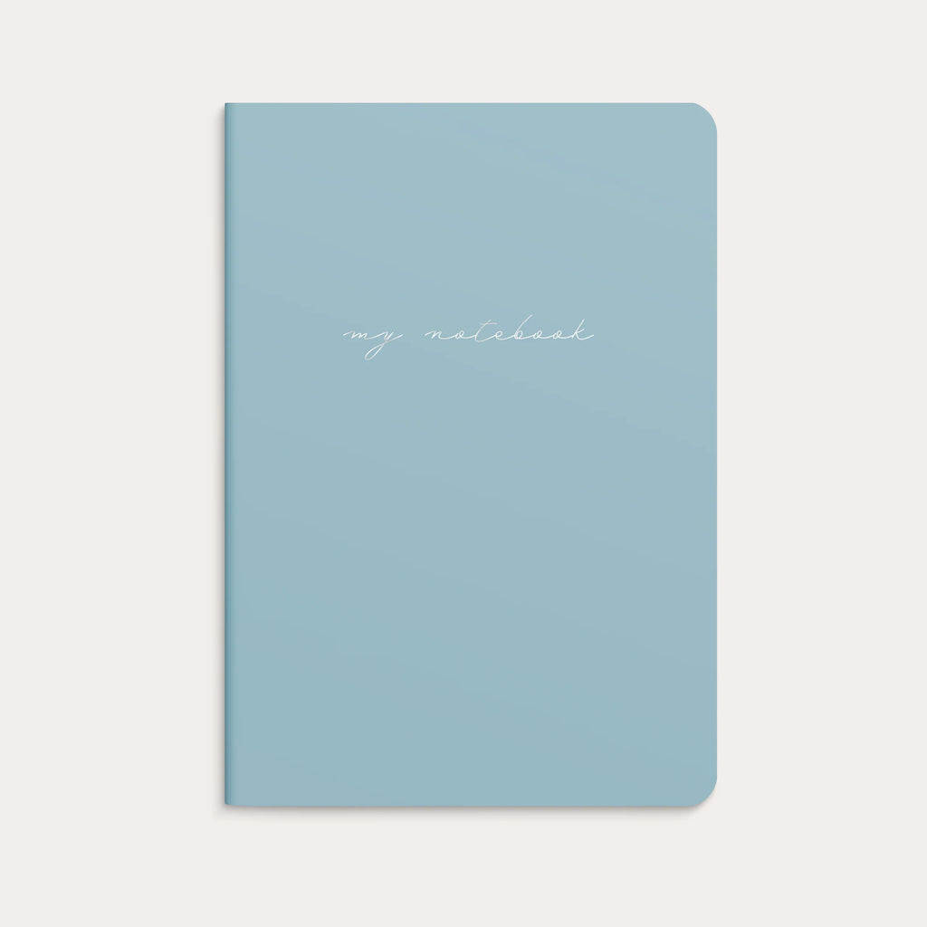 Notebook Blue & Flower 2-pack