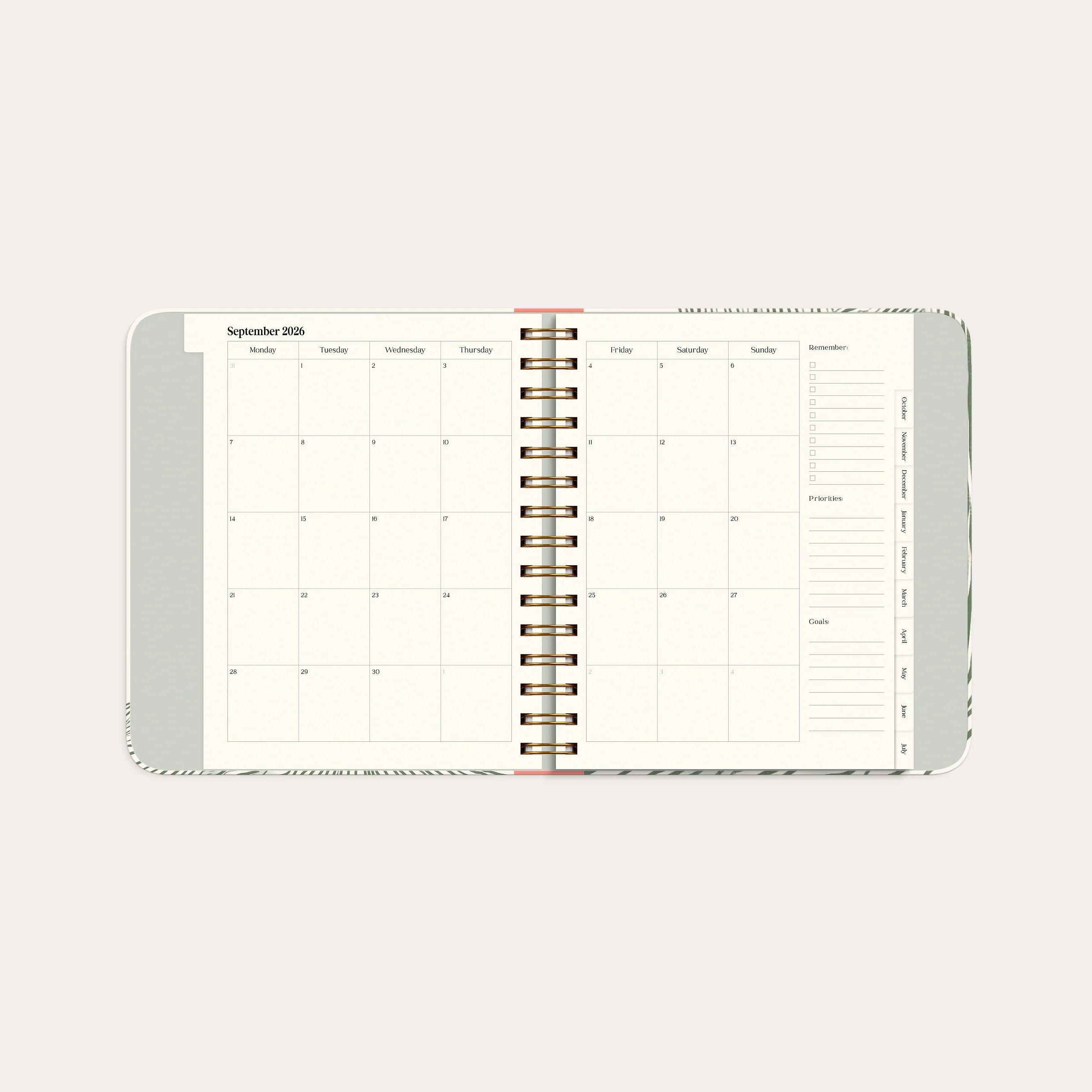 Life Planner Decor Green Flow 26/27