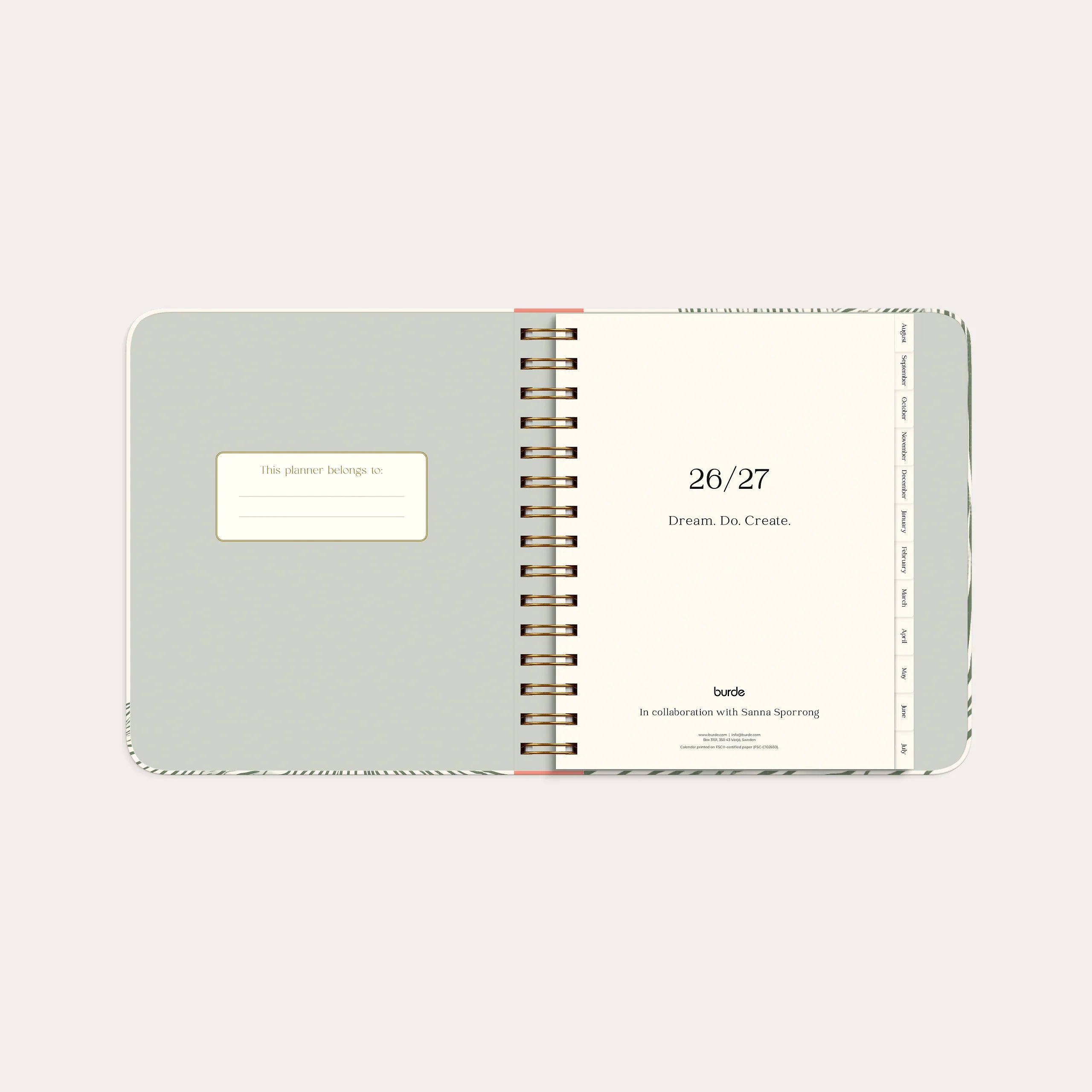 Life Planner Decor Green Flow 26/27