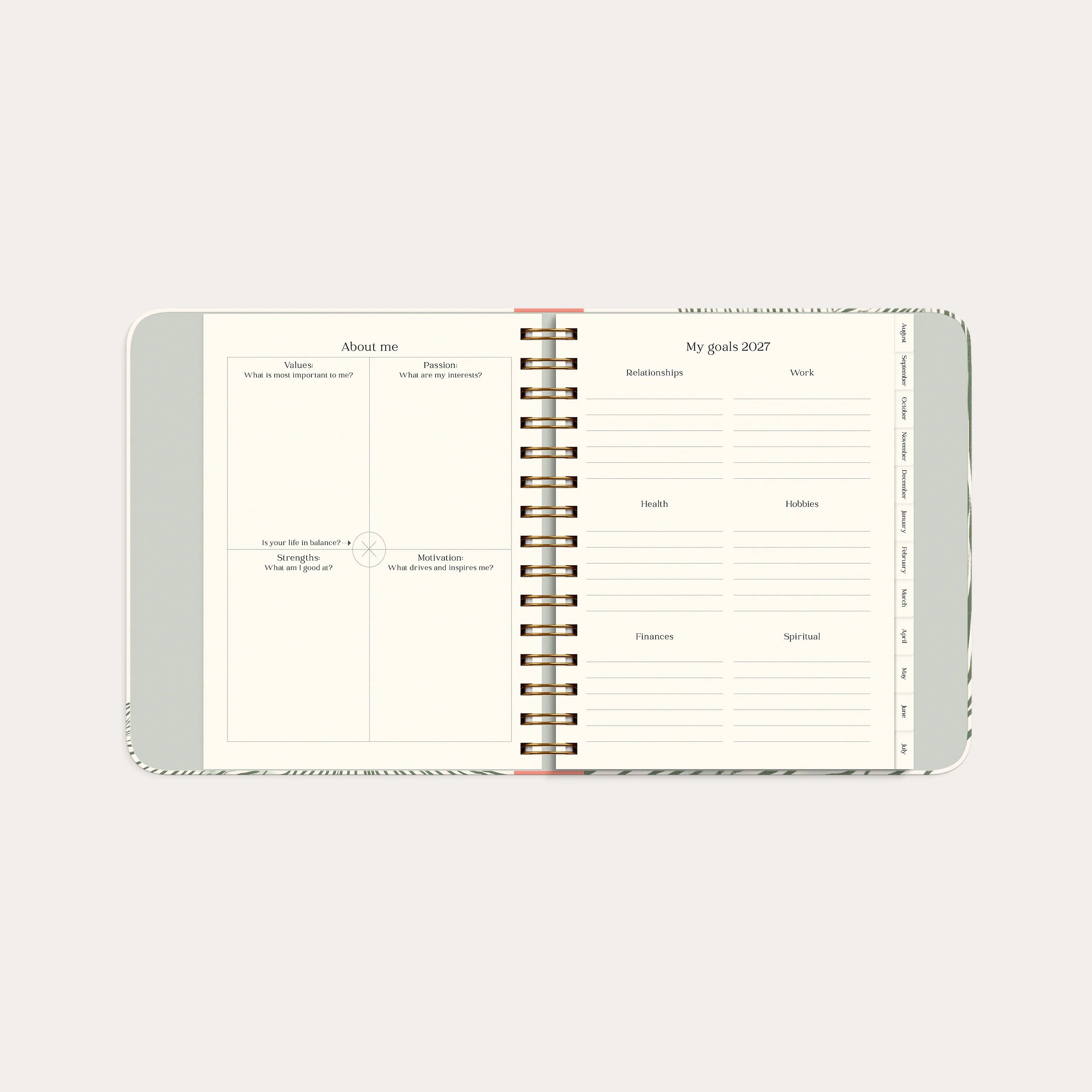 Life Planner Decor Green Flow 26/27