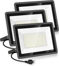 3 Pack 200W LED Flood Light,Super Bright Exterior Security Lights With Plug,IP66 Waterproof Outdoor Flood Light, 22800lm 5000K Daylight White Floodlight for Yard, Garden,Basketball Court, Arena