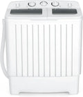 Portable Washing Machine, Twin Tub 20 Lbs Capacity, Washer(12 Lbs) and Spinner(8 Lbs), Durable Design, Timer Control, Compact Laundry Washer for RV, Apartments and Dorms, Grey+White