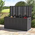 430L Black/Grey Lockable Waterproof Garden Storage Box