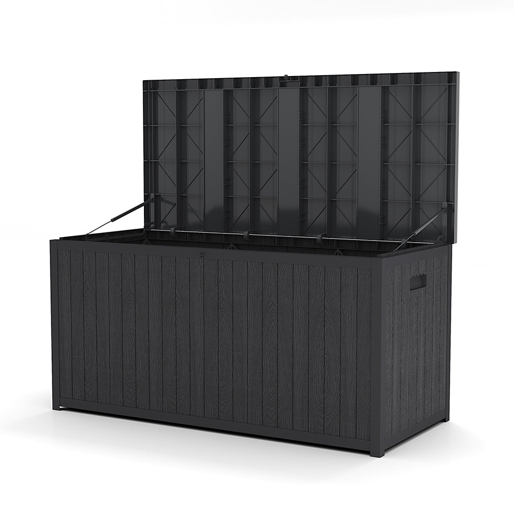 430L Black/Grey Lockable Waterproof Garden Storage Box