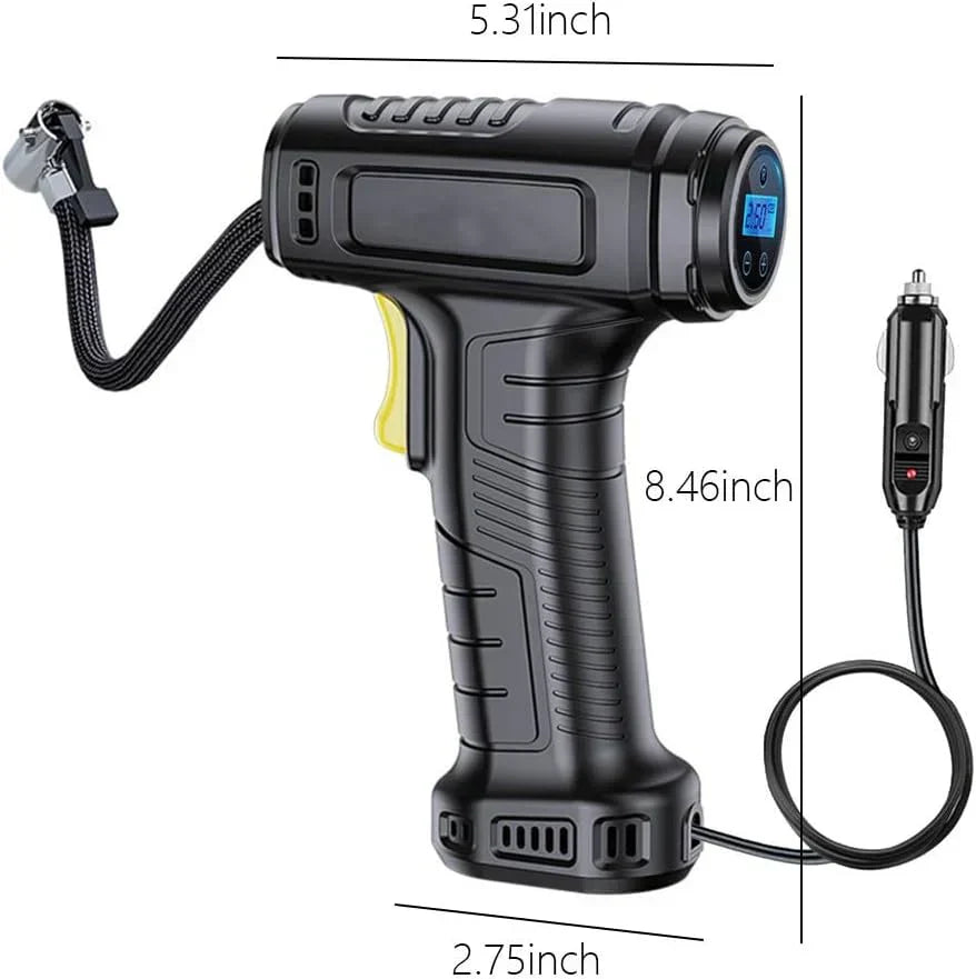 Tire Inflator Pump with Emergency LED Light - 12V
