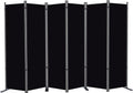 3 Panel Privacy Screen, 6 Ft Tall Folding Privacy Screen Room Dividers, Freestanding Room Partition Wall Dividers, 102''W x 20''D x 71''H, Black