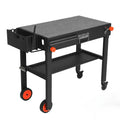 Adjustable 3-Shelf Indoor & Outdoor Grill Table | Portable Work Table with Stainless Steel Tabletop