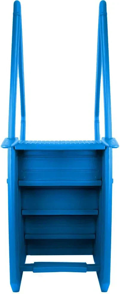 Select Anti-Slip in-Pool Steps | Gray | for Above Ground Swimming Pools | Can Mount to Decks 48" to 54" H | Safety Stairs Capacity Up to 300 lbs
