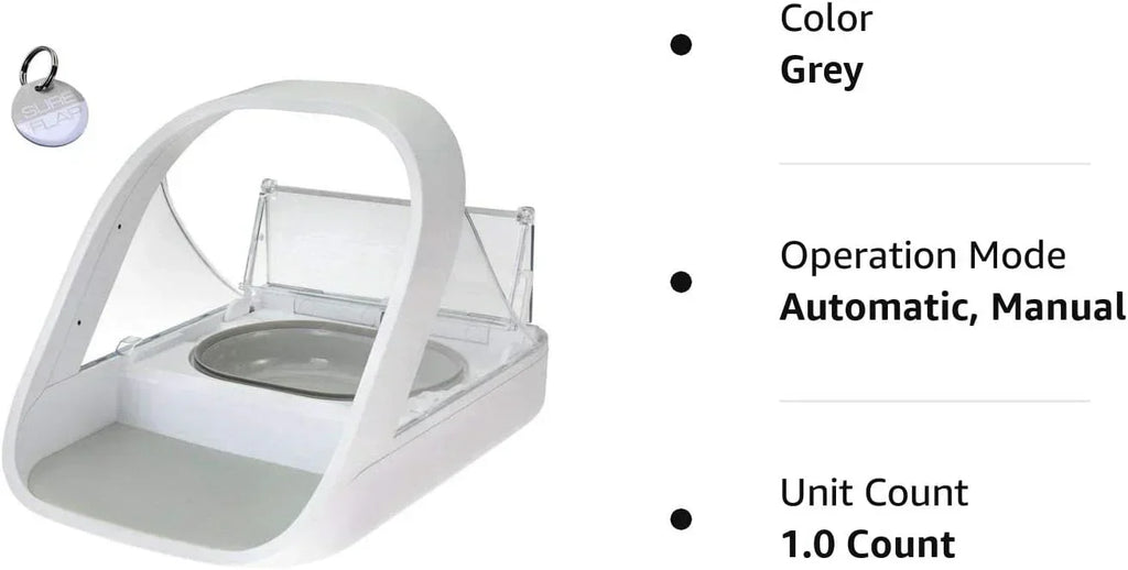 Automatic Pet Feeder -Microchip Pet Feeder - MPF001 - Suitable for Both Wet and Dry Food - Bonus eOutletDeals Pet Towel