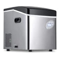 Portable Ice Maker 50 lb. Daily, 12 Cubes in Under 7 Minutes - Compact Countertop Design - 3 Size Bullet Shaped Ice - for Kitchen/Office/RV/Bar - Stainless Steel