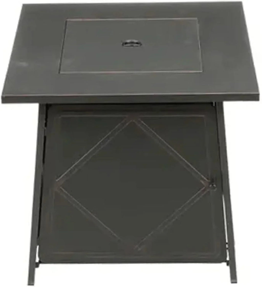 Four Seasons Patio Dual Heat 50,000 BTU Square Gas Fire Pit
