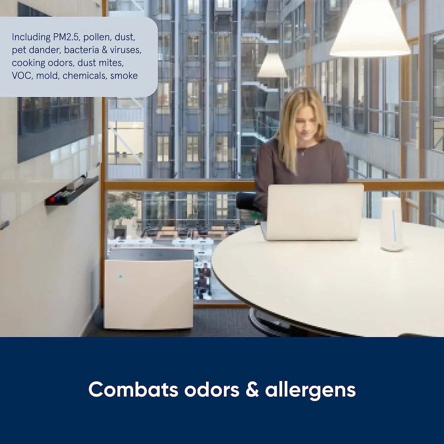 BLUEAIR Pro Air Purifier for Allergies Mold Smoke Dust Removal in XL Office Spaces and Lobbies, Pro XL, White
