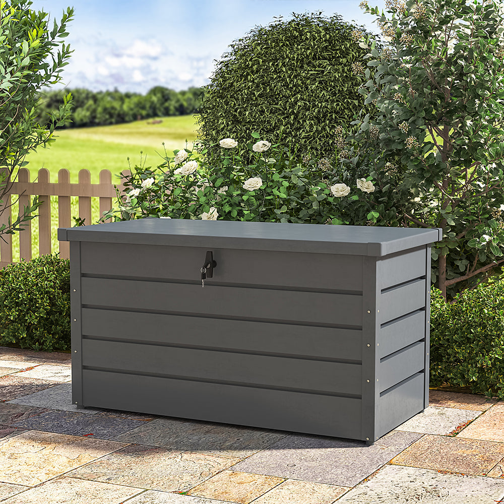 350L Garden Waterproof Steel Lockable Storage Box