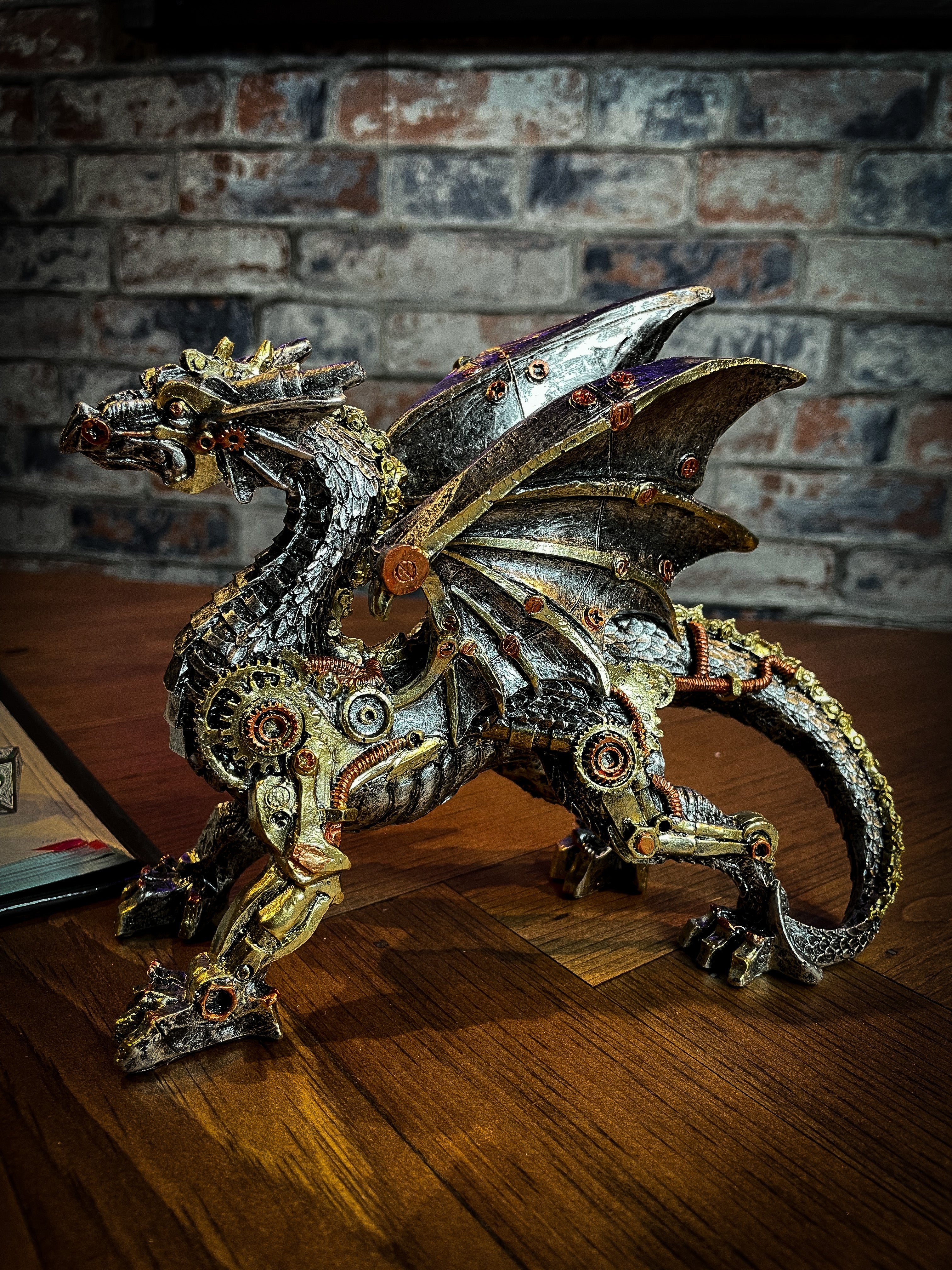 Small Dracus Machina Mechanical Dragon Resin Figure