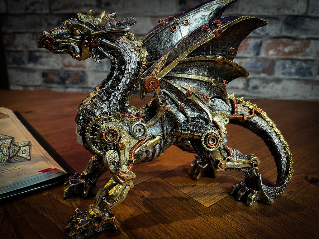 Small Dracus Machina Mechanical Dragon Resin Figure