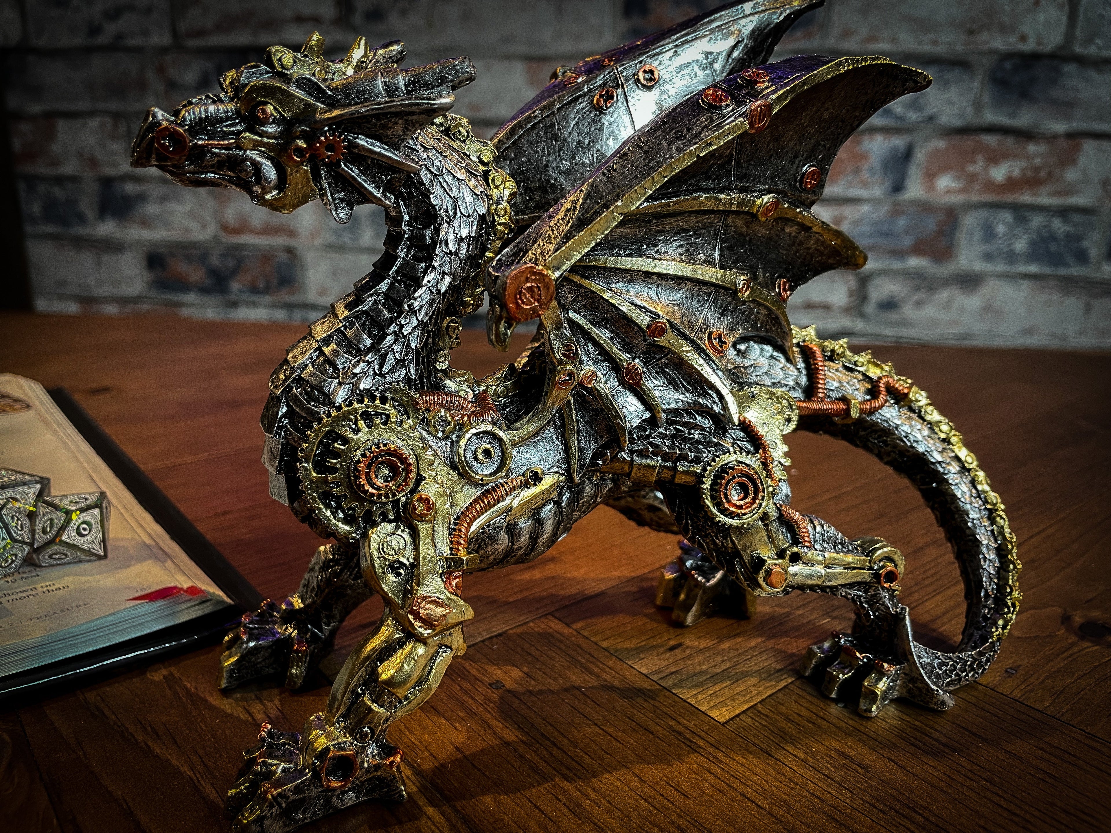 Small Dracus Machina Mechanical Dragon Resin Figure