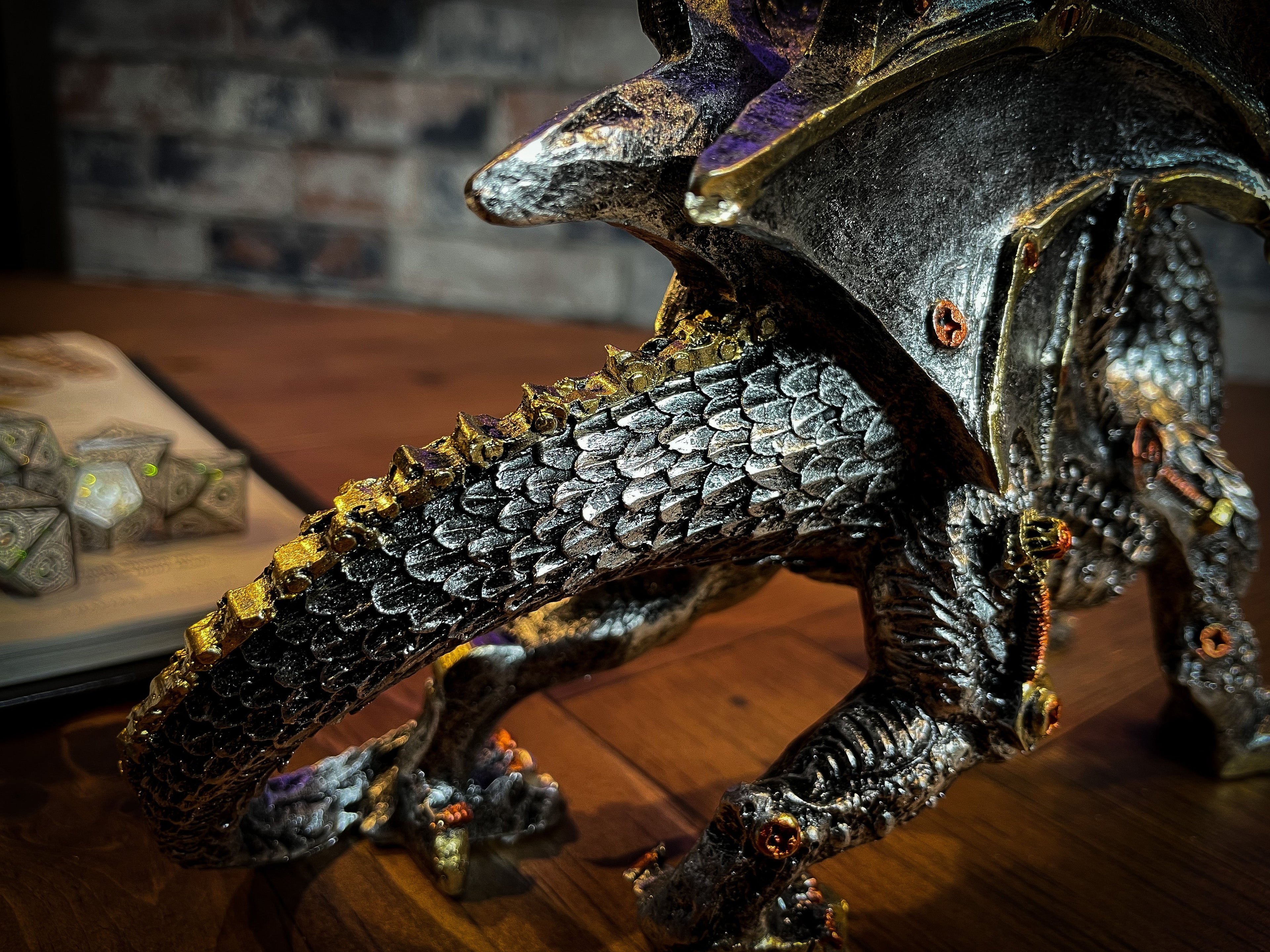 Small Dracus Machina Mechanical Dragon Resin Figure