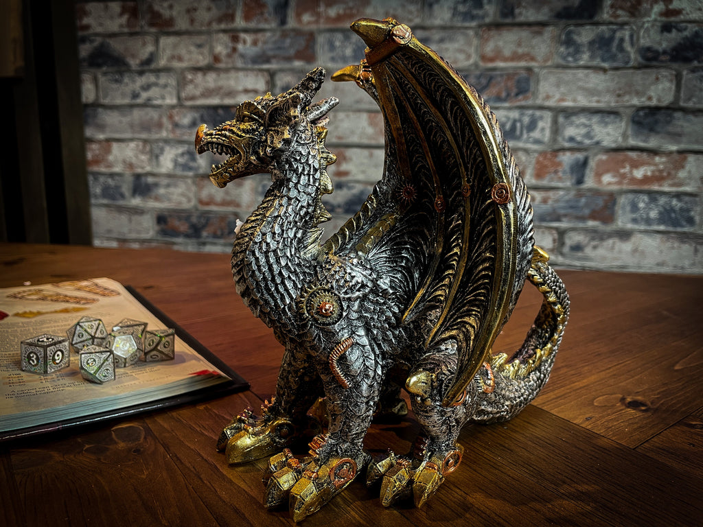 Mechanical Protector Steampunk Dragon Figurine