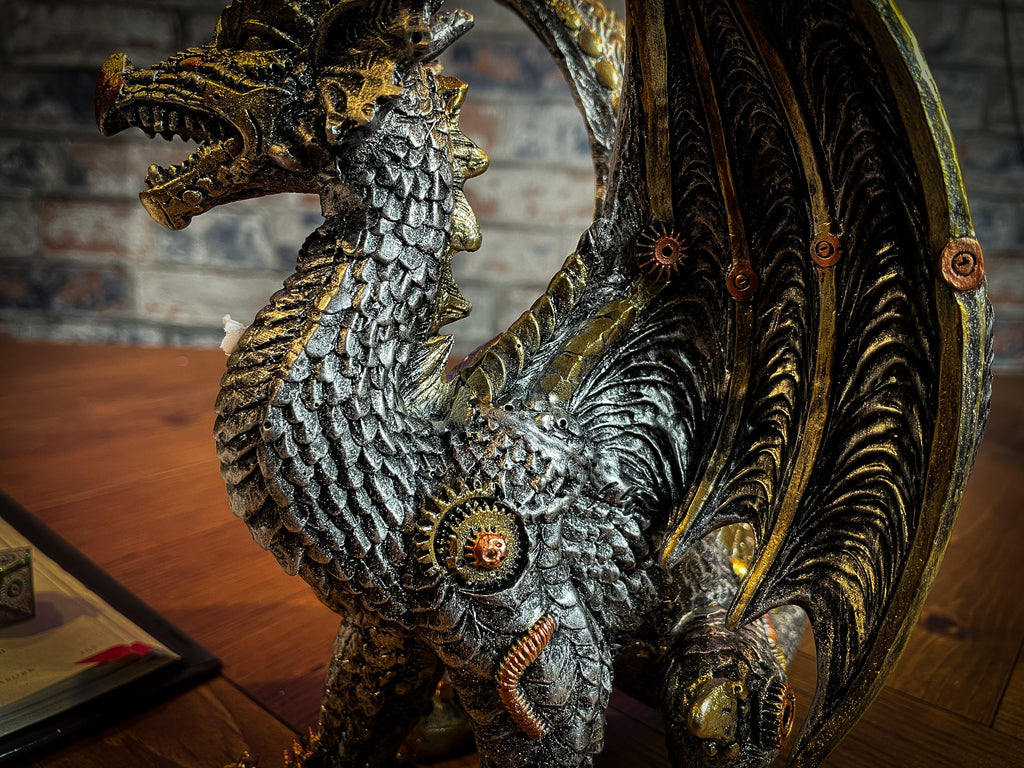 Mechanical Protector Steampunk Dragon Figurine