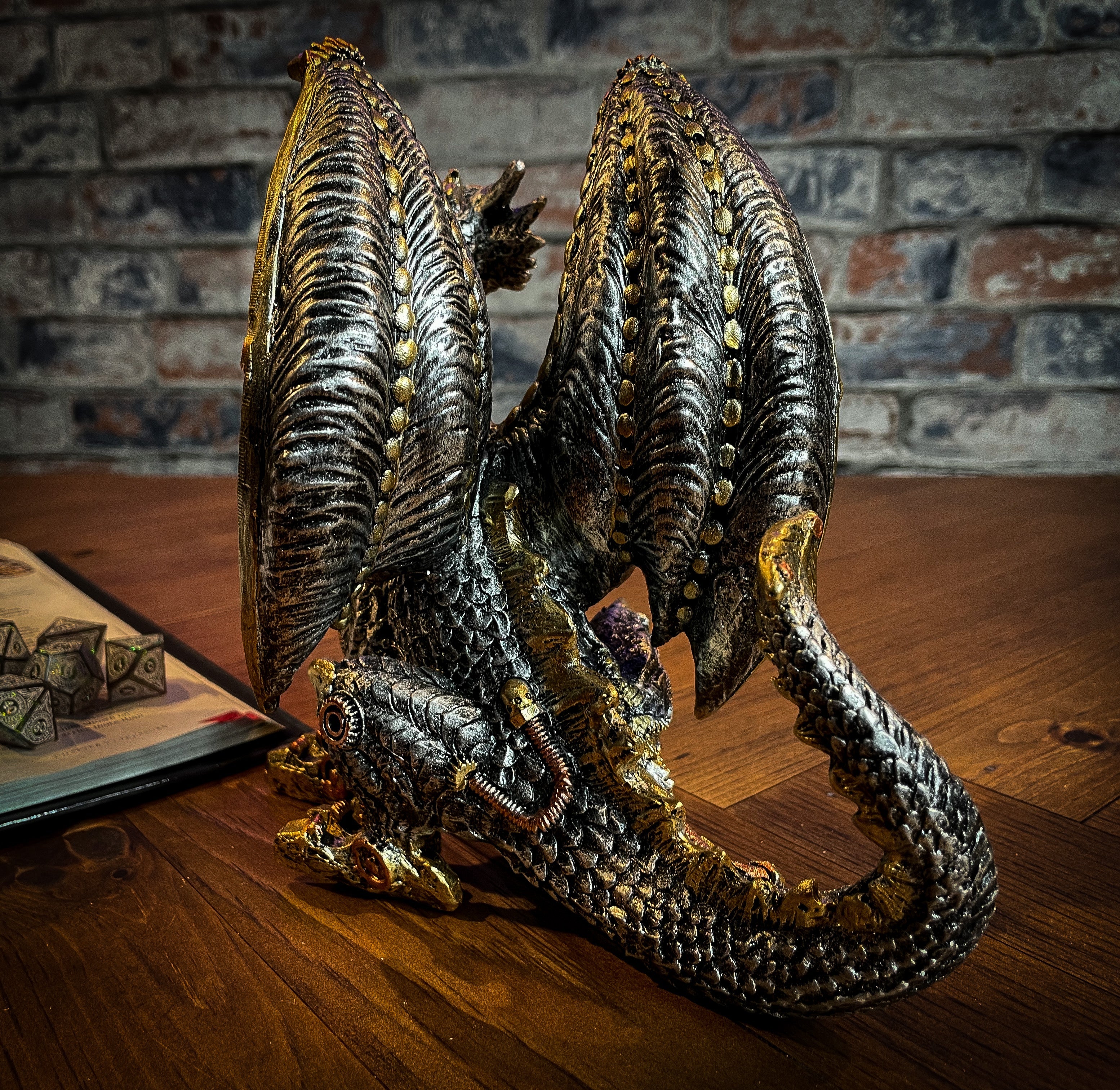 Mechanical Protector Steampunk Dragon Figurine