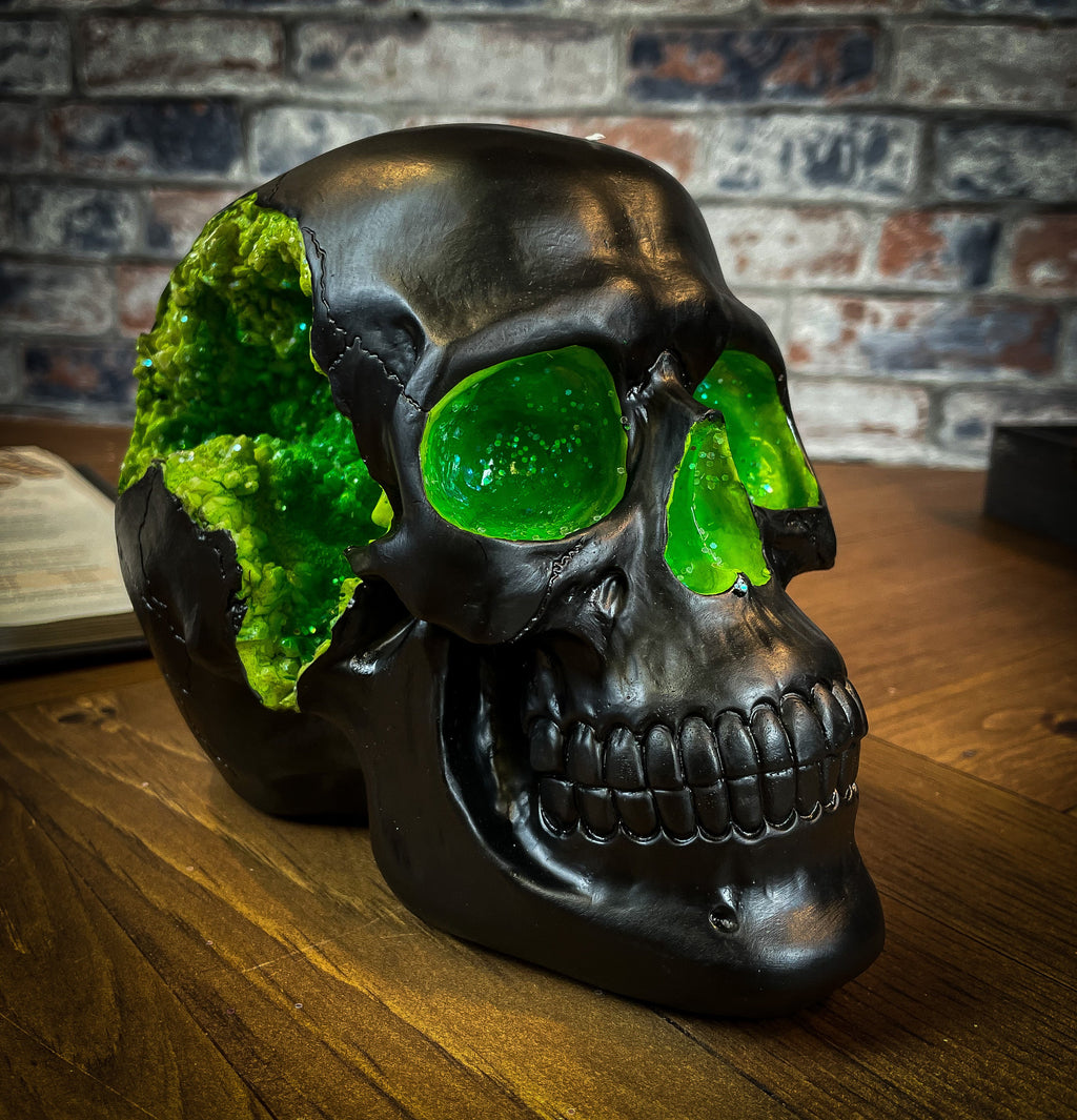Green Geode Skull