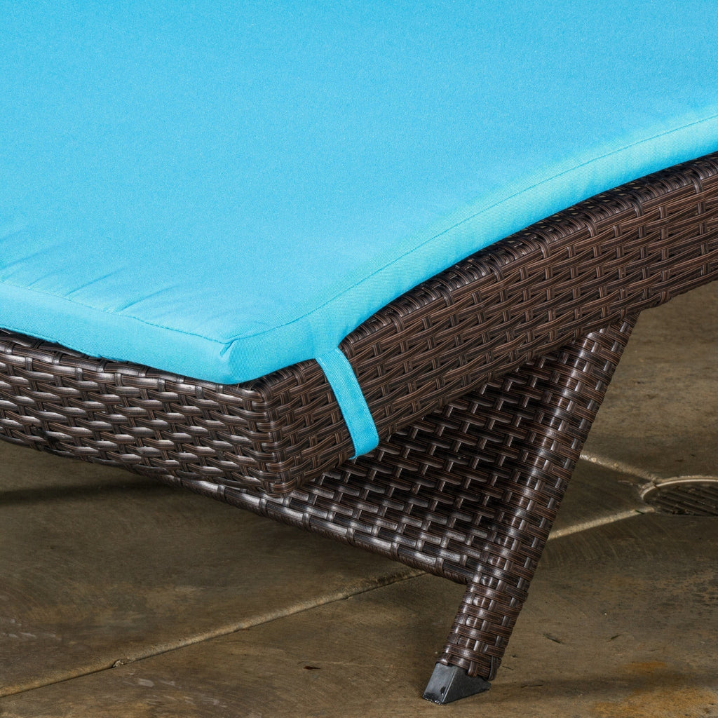 Salem Outdoor Cushion Set for Chaise Lounge - Cushions only (Set of 2) by Christopher Knight Home - 79.25L x 27.50W x 1.50H
