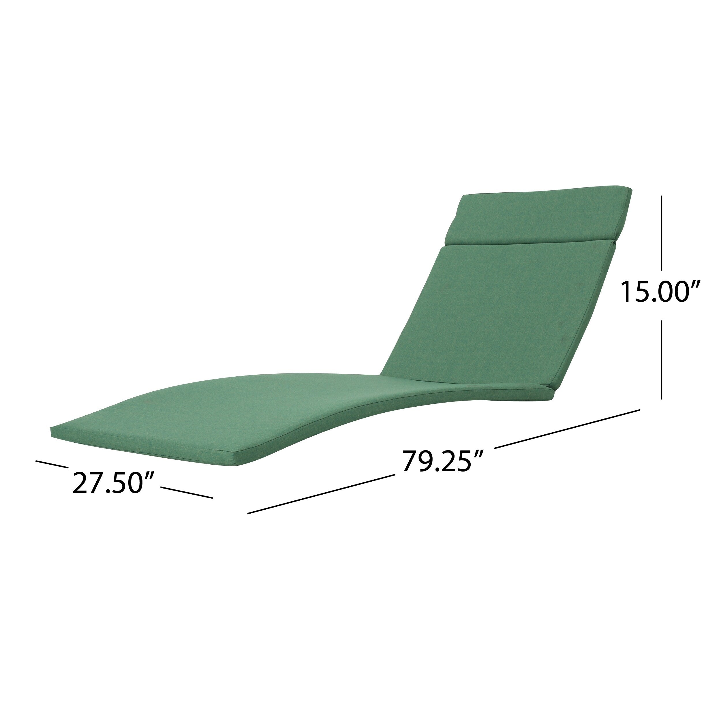 Salem Outdoor Cushion Set for Chaise Lounge - Cushions only (Set of 2) by Christopher Knight Home - 79.25L x 27.50W x 1.50H